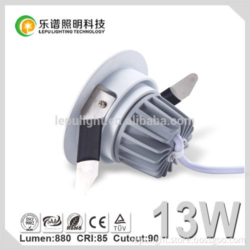Lava recessed aluminum 13w cob lighting downlight IP44 waterproof